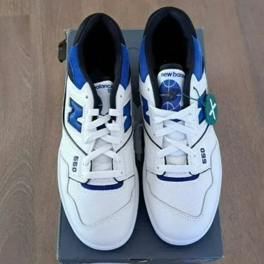 New Balance 550 - Color: Sea Salt/Team Royal - Size: Men 9 - Picture 2 of 9